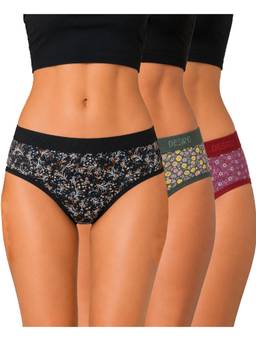 T.T. - Womens Desire Hi-Cut Printed Panties (Pack of 3)