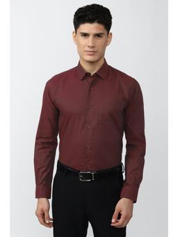 Peter England - Men Maroon Slim Fit Formal Shirt
