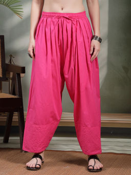 Clora Creation - Magenta Solid Thread Work Farshi Salwar