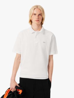 Lacoste - Loose Fit Heavy Pique Polo T-Shirt- White