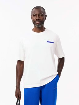 Lacoste - Loose Fit Floral Print T-Shirt- White