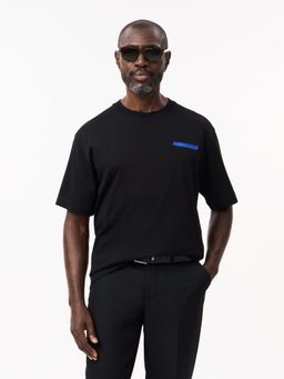 Lacoste - Loose Fit Floral Print T-Shirt- Black