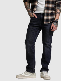 Snitch - Men Charcoal Solid Clean Look Jeans