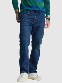 Snitch - Men Blue Solid Clean Look Jeans