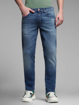 Jack & Jones - Men Blue Solid Clean Look Jeans