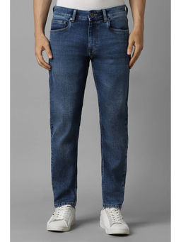 Louis Philippe - Men Blue Solid Clean Look Jeans
