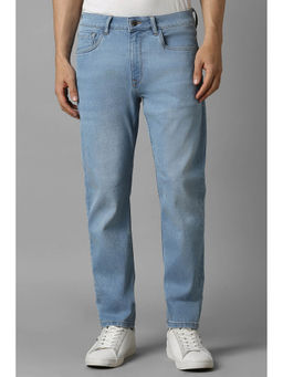 Louis Philippe - Men Blue Solid Clean Look Jeans