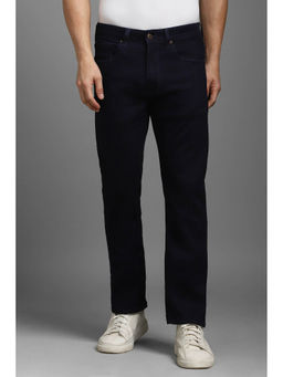 Louis Philippe - Men Navy Blue Solid Clean Look Jeans
