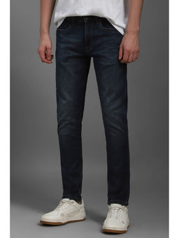 Louis Philippe - Men Navy Blue Solid Clean Look Jeans