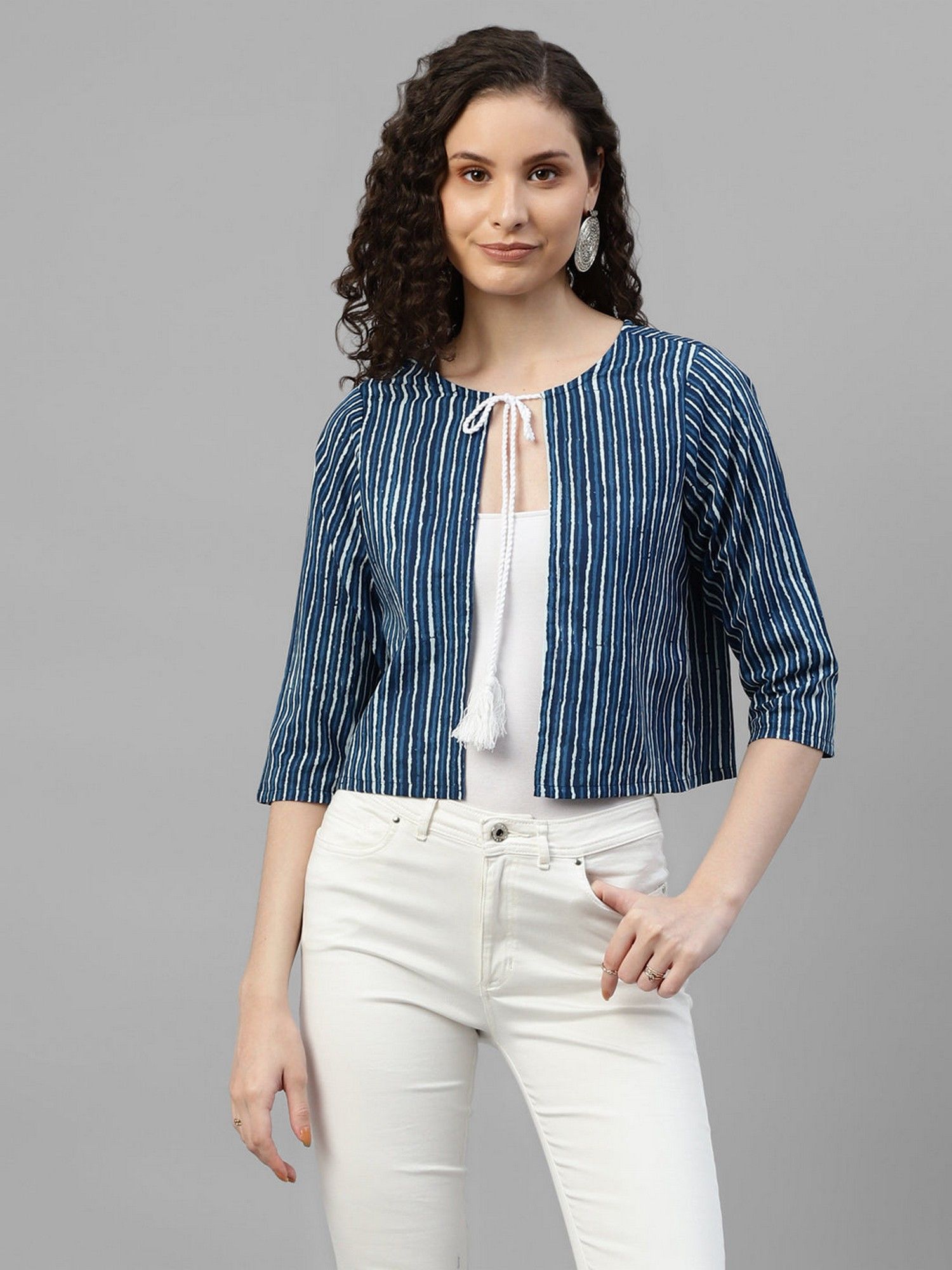 deebaco Stripe Women Shrug-picture-20