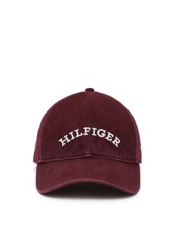 Tommy Hilfiger - Logo Maroon Cotton Baseball Cap