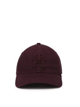 Tommy Hilfiger - Logo Maroon Cotton Baseball Cap