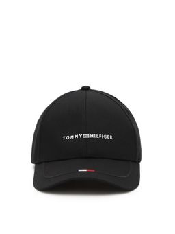 Tommy Hilfiger - Logo Black Cotton Baseball Cap