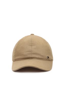 Tommy Hilfiger - Solid Beige Cotton Baseball Cap