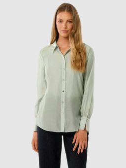 Forever New - Amber Solid Green Shirt with Cami Lining