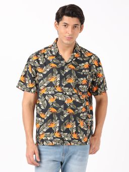 Wrangler - Men Black Printed Relaxed Shirt
