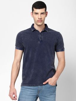 Wrangler - Mens Regular Na Navy Polo T-Shirt