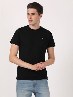 Wrangler - Men Regular Printed Black T-Shirt