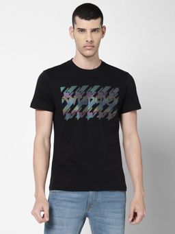 Wrangler - Mens Regular Printed Black T-Shirt