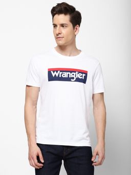 Wrangler - Mens Regular Graphic Print White T-Shirt