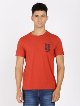 Wrangler - Men Red Graphic Print Regular T-Shirt
