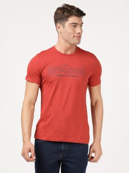 Wrangler - Men Red Regular T-Shirt