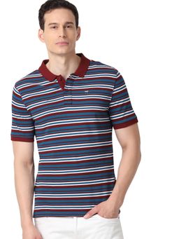 Wrangler - Men Multicolor Striped Polo T-Shirt