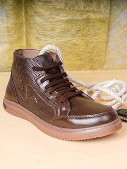 Jaripeo by BUCKAROO - Pefen Vegan Leather Brown Casual Boots for Men