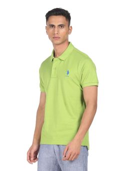 U.S. POLO ASSN. - Men Green Short Sleeve Polo T-shirt