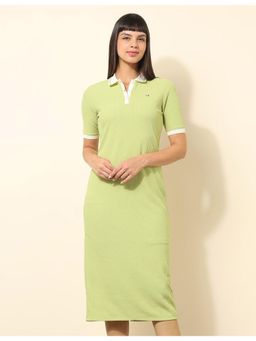 U.S. POLO ASSN. - Textured Midi Polo Dress