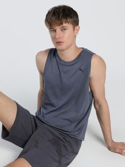 Puma - Train All Day Tech Triblend Sleeveless Training Mens Grey Tank Top