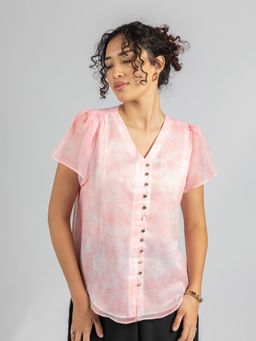 Torsha - Pink Shirt Golden Button Forever New
