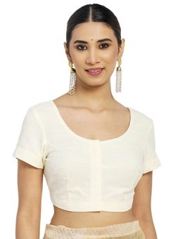 Fabindia - Cotton Slub Woven Blouse - Off White