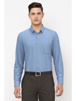 Peter England - Men Blue Full Sleeves Formal Shirt