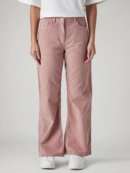 Levi's - Womens Pink Solid Trouser