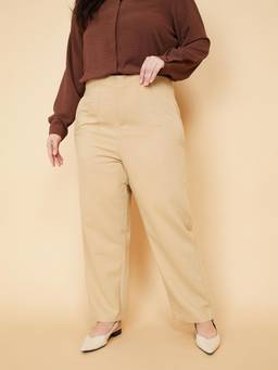 max - Womens Solid Straight Trouser