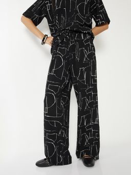 max - Womens Printed Wide Leg Trouser