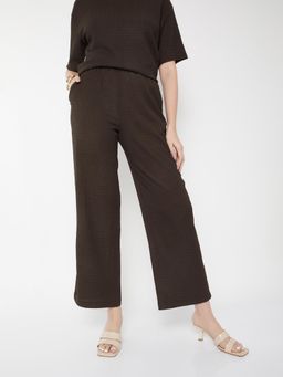 max - Womens Brown Textured Trouser