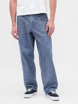GAP - Men's Mid Waist Loose Fit Carpenter Jeans
