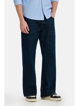 Snitch - Dark Blue Denim Flared Casual Jeans for Men