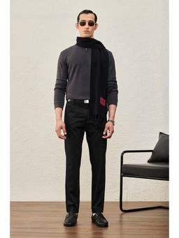 Snitch - LUXE CATCH ME IF YOU CAN Slim Fit Black Stretch Trousers