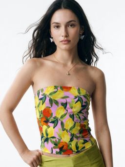 Outzidr - Multi-Color Printed Fitted Top