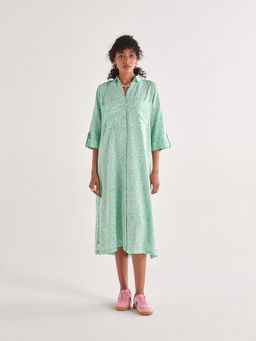 Prakriti Jaipur - Green Jungle Gym Midi Shirt Dress
