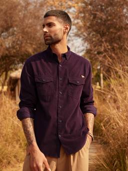 Andamen - Vintage Ruby Purple Explorer Regular Fit Shirt
