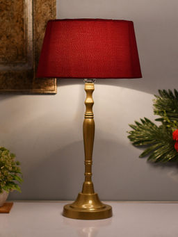 Homesake - Imperial Gold Lamp With Red Shade
