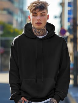 Bewakoof - Heavy Duty 1.0 Men's Black Oversized Hoodies