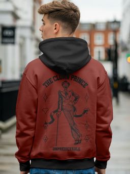 Bewakoof - Official DC Heavy Duty 1.0 Men's Brown Unpredictable Graphic Printed Oversized Hoodies