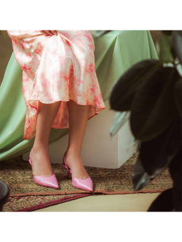 Saint G - Nanette Blushy Pink Leather Mule Heels