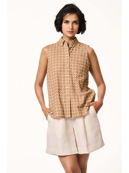 TERRA LUNA - Ella Monogram Beige Shirt