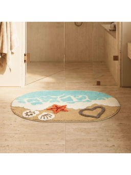 Saral Home - Shore Microfiber Anti-Skid Multi-Colour Bath Mat (S)